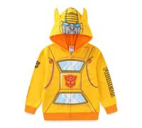 Hasbro Transformers Optimus Prime and Bumblebee Boys’ Zip Up Hoodie for Little Kids - Blue/Red/Yellow