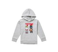 Hasbro Transformers Santa Robots Youth Kids Pull-Over Hoodie, Athletic Heather in Grey | Size: 7-8 Years Hasbro Grey 7-8 Years