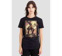 Hasbro Women's Dungeons & Dragons - 2024 Barbarian Key Art T-Shirt in Black | Size: Large Hasbro Black L