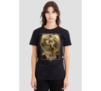 Hasbro Women's Dungeons & Dragons - 2024 Wizard Key Art T-Shirt in Black | Size: Large Hasbro Black L