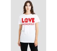 Hasbro Women's Monopoly Love Monopoly s Classic T-Shirt, White | Size: Small Hasbro White S