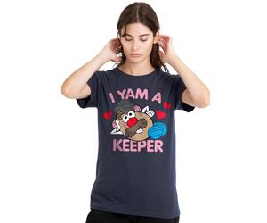 Hasbro Women's Mr Potato Head Yam A Keeper s Classic T-Shirt, Deep Navy in Midnight | Size: 2XL Hasbro Midnight 2XL