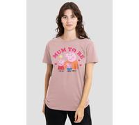 Hasbro Women's Peppa Pig Mummy Pig Mum To Be T-Shirt, Powder Rose | Size: Medium Hasbro Rose M