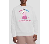 Hasbro Women's Peppa Pig Pink Or Blue Grandma Pig Loves You Sweatshirt, White | Size: Medium Hasbro White M