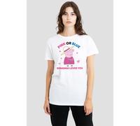 Hasbro Women's Peppa Pig Pink Or Blue Grandma Pig Loves You T-Shirt, White | Size: Medium Hasbro White M