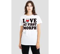 Hasbro Women's Power Rangers Love At First Morph s Classic T-Shirt, White | Size: Medium Hasbro White M