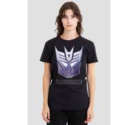 Hasbro Women's Transformers Generations Decepticon Steel Icon Logo T-Shirt, Black | Size: 2XL Hasbro Black 2XL