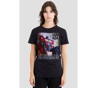 Hasbro Women's Transformers Generations Optimus Prime Comic Cover T-Shirt, Black | Size: XL Hasbro Black XL