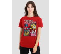 Transformers Generations Retro Heroic Autobot Grid Ladies T Shirt, Red, X-Large