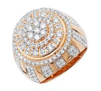 Hasdnker Men'S Gold Color Ring For Party Full Bling Iced Out Cubic Micro Paved Crystal Luxury Hip Hop Rings Jewelry 12 Ajz2646Rosegold