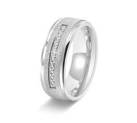 Hasdnker Men'S Ring 8Mm Sandblasted Gold Color Diamond Accent Luxury European Style Wedding Band Jewelry 12 Silvercolor