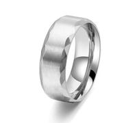 Hasdnker Rings Ring Jewellery Women Men 8Mm Wide Ring For Men Featuring Intricate Flower Patterns Brushed Finish Black Gold Color Wedding Band 7 Silver
