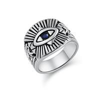 Hasdnker Rings Ring Jewellery Women Men All Seeing Eye Rings For Men Punk Gothic Statement Rings Eye Of Providence Protection Thumb Ring Amulet Jewelry 9 Silver
