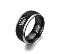 Hasdnker Rings Ring Jewellery Women Men Black Frosted Couple Rings Queen Men And Women Rings Fashion Romantic Couple Rings Jewelry 11 Herking