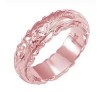 Hasdnker Rings Ring Jewellery Women Men Classic Fashion Gold Color Carving Flower Rings For Women Simplicity Individuality Party Ring Jewelry 10 Rosegold