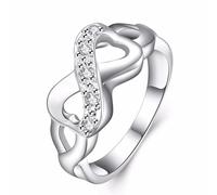 Hasdnker Rings Ring Jewellery Women Men Crystal Rings Stamp Silver Color Infinity Ring Statement Jewelry For Women Fine Jewelry 8