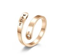 Hasdnker Rings Ring Jewellery Women Men Cut Cross Hope Faith Ring Ring Opening Hollow Cross Women'S Ring 8 Rosegoldhope