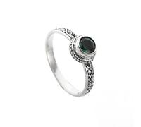 Hasdnker Rings Ring Jewellery Women Men Exquisite Green Zircon Crystal Pattern Thin Round Ring Women Elegant Stylish Couple Anniversary Jewelry 9 Al20894
