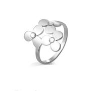 Hasdnker Rings Ring Jewellery Women Men Fashion Flower Ring For Women Elegant Bohemian Wedding Ring Jewelry Anniversary 8 Silvercolor