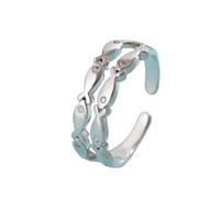Hasdnker Rings Ring Jewellery Women Men Fashion Personalized Double Layer Small Fish Simple And Creative Open Ring