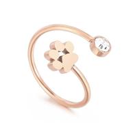 Hasdnker Rings Ring Jewellery Women Men Fashion Women Ring Gold Silver Color Rose Gold Cat'S Paw Zircon Wedding Ring Women'S Jewelry Party 6 Kr103470-Gc