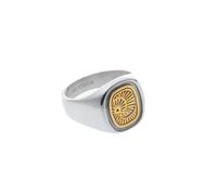 Hasdnker Rings Ring Jewellery Women Men Japanese Letter Totem Ring Men And Women Wearing Layered Couple Rings Niche High-End Accessories 10 Gold