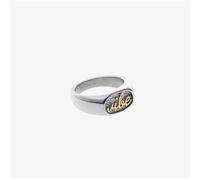 Hasdnker Rings Ring Jewellery Women Men Japanese Letter Totem Ring Men And Women Wearing Layered Couple Rings Niche High-End Accessories 8 Silver