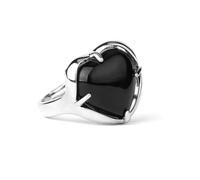 Hasdnker Rings Ring Jewellery Women Men Love Heart Cyrstal Stones Ring For Women Silver Color Natural Stone Adjustable Rings Enga