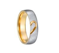 Hasdnker Rings Ring Jewellery Women Men Lovers Alliance Heart Wedding Rings For Men And And Women Golden Jewelry Anniversary Couples Ring Marriage 8 Pv1801(M)