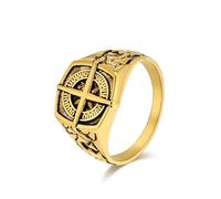 Hasdnker Rings Ring Jewellery Women Men Men'S Vintage Norse Viking Compass Ring Ancient Nordic Symbol Retro Signet Rings 11 Gold