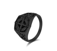 Hasdnker Rings Ring Jewellery Women Men Men'S Vintage Norse Viking Compass Ring Ancient Nordic Symbol Retro Signet Rings 7 Black
