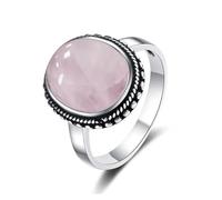 Hasdnker Rings Ring Jewellery Women Men Ring 8X10Mm Vintage Oval Natural Moonstone Rings Black Onyx Stone Rings Fine Jewelry For Women 9 R550Rq