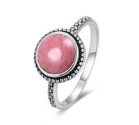 Hasdnker Rings Ring Jewellery Women Men Ring 8X10Mm Vintage Oval Natural Moonstone Rings Black Onyx Stone Rings Fine Jewelry For Women 6 R2440Rh