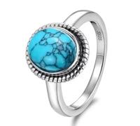 Hasdnker Rings Ring Jewellery Women Men Ring 8X10Mm Vintage Oval Natural Moonstone Rings Black Onyx Stone Rings Fine Jewelry For Women 9 R474Tu