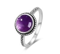 Hasdnker Rings Ring Jewellery Women Men Ring 8X10Mm Vintage Oval Natural Moonstone Rings Black Onyx Stone Rings Fine Jewelry For Women 6 R2440Am