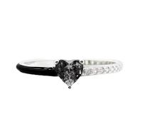 Hasdnker Rings Ring Jewellery Women Men Silver Color Women Hearts Rectangle Finger Ring Classic Luxury Wedding Accessories Birthday Party Engagement Jewelry Bk