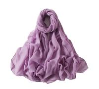 Hasdnker Scarf Scarves Wraps Shawl Cotton Linen Scarf For Women Girls Students Autumn Classic Solid Color Scarves Retro Soft Foulard Viscose Female Wrap Shawls Lilac