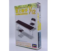 Hasegawa 1/12 Meeting Room Desk and Chair Unassembled Model Kit 62002 FA02 JAPAN