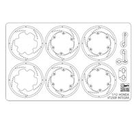 Hasegawa 1/12 Scale Honda VT250F Integra Etching Parts for Plastic Model Kits
