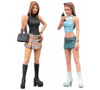 Hasegawa 1:24 90's Platform Boots Girls Figure - Two Kits in One Box, Multi