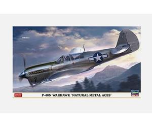 Hasegawa 1:48 - 07516 P-40N WARHAWK NATURAL METAL ACES Model kit