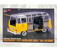 HASEGAWA Collector's Hi-Grade 1/24 Volkswagen Type 2 Micro Bus 63 Full Interior