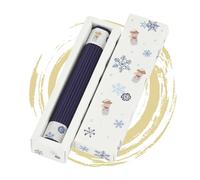 Hasegawa Incense Sticks - 50 Sticks ENGIMONO Snow Jizo: Gentle Scent Inspired by Falling Snow with Charming Jizo & Snowflake Design & Matching Washi Wrap Packaging, 20-25 Min Burn