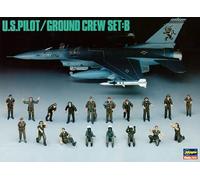 1:48 Hasegawa U.S. Pilot Ground Crew B Ha36005 Kit HASX48-5 Model