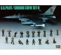 1:48 Hasegawa U.S. Pilot Ground Crew B Ha36005 Kit HASX48-5 Model