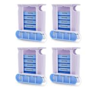 HaseMed 7 Day Pill Box 4 Pieces - Weekly Dispenser with 7 Removable Daily Compartments - Pill Box for Medication, Vitamins & Dietary Supplements - Compact, BPA Free & Ideal for on the Go