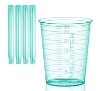 HaseMed Medicine Cups 30 ml, Graduated, Plastic Cups for Medicine, Laboratory, Samples and Household, Hygienic & Versatile, Set of 80 (Green)