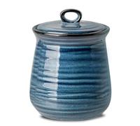 Hasense Ceramic Food Storage Jar with Airtight Seal Lid, 35 Ounce Kitchen Canister Container for Cookie, Ground Coffee, Pasta, Cereal, Flour, Sugar, Rice, Seasoning and Pet Treat, Navy