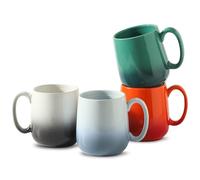 Hasense Coffee Mugs, 15 OZ Ceramic Coffee Cups With Handle, Large Mugs for Latte, Milk, Microwavable & Dishwasher Safe, Assorted Colors