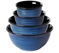 Hasense Mixing Bowls for Cooking, Baking, Ceramic Serving Dishes Set of 4 for Salad, Fruits, Popcorn, Versatile Nesting Bowls for Housewarming Gift, 2.1/1.5/1.0/0.5 Qt, Dishwasher & Microwave Safe